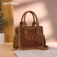 Trinity Ranch Floral Tooled Collection Mini Tote/Crossbody