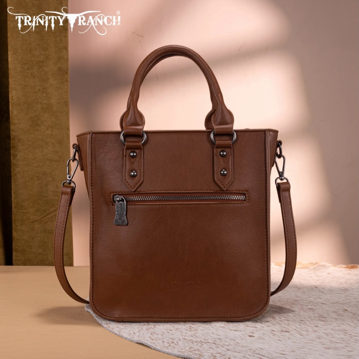 Trinity Ranch Floral Tooled Collection Tote/Crossbody