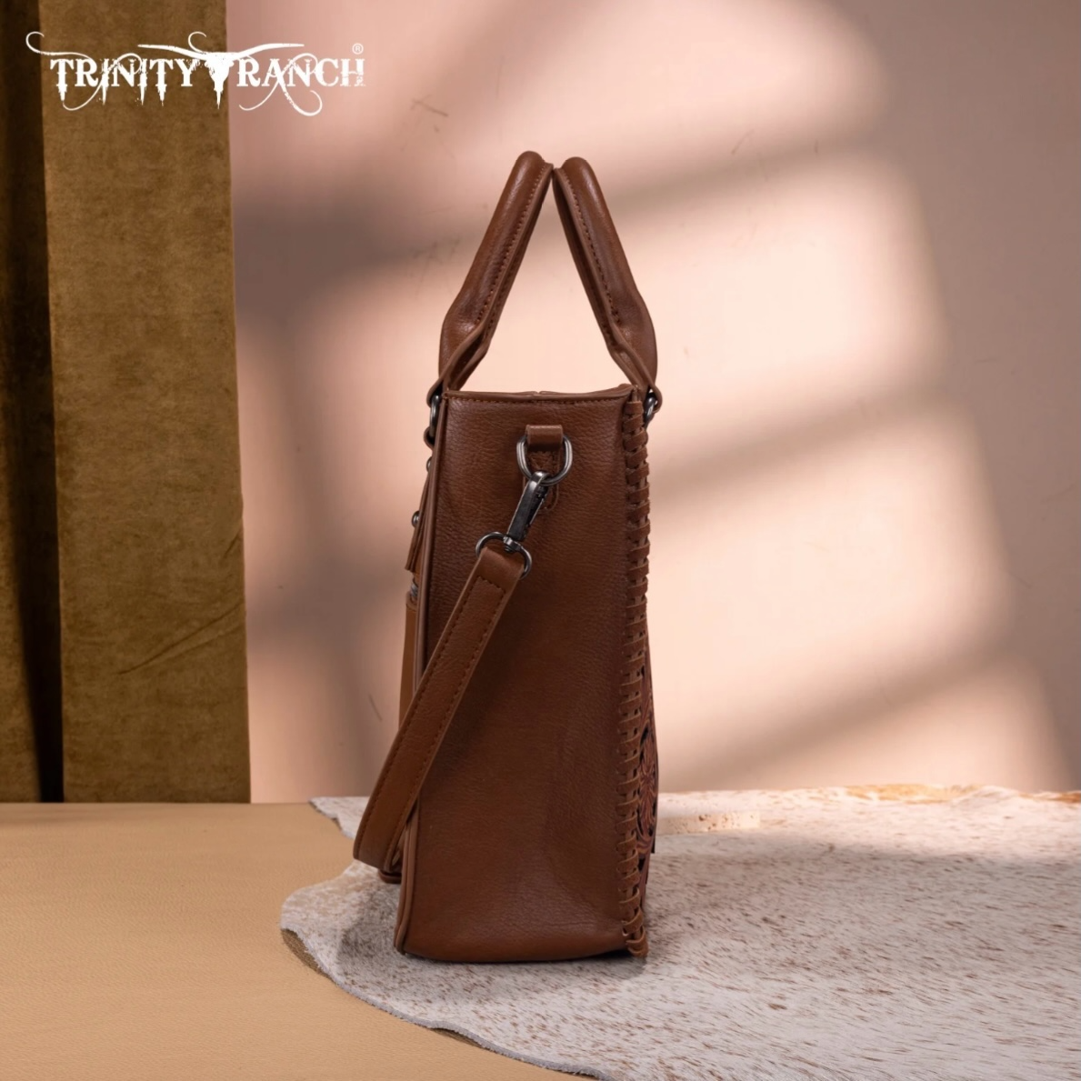 Trinity Ranch Floral Tooled Collection Tote/Crossbody