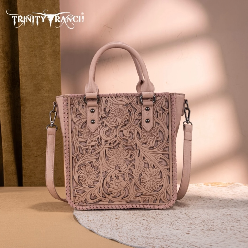 Trinity Ranch Floral Tooled Collection Tote/Crossbody