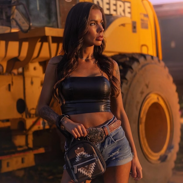 Wrangler Ladies Southwestern Knitted With Coin Pouch Mini Backpack