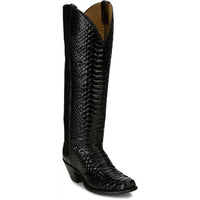 Tony Lama Alezae Black Python 17” Boot