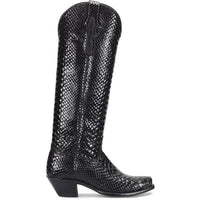 Tony Lama Alezae Black Python 17” Boot