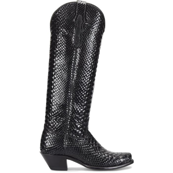 Tony Lama Alezae Black Python 17” Boot