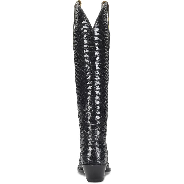 Tony Lama Alezae Black Python 17” Boot