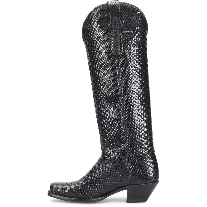 Tony Lama Alezae Black Python 17” Boot