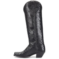Tony Lama Alezae Black Python 17” Boot