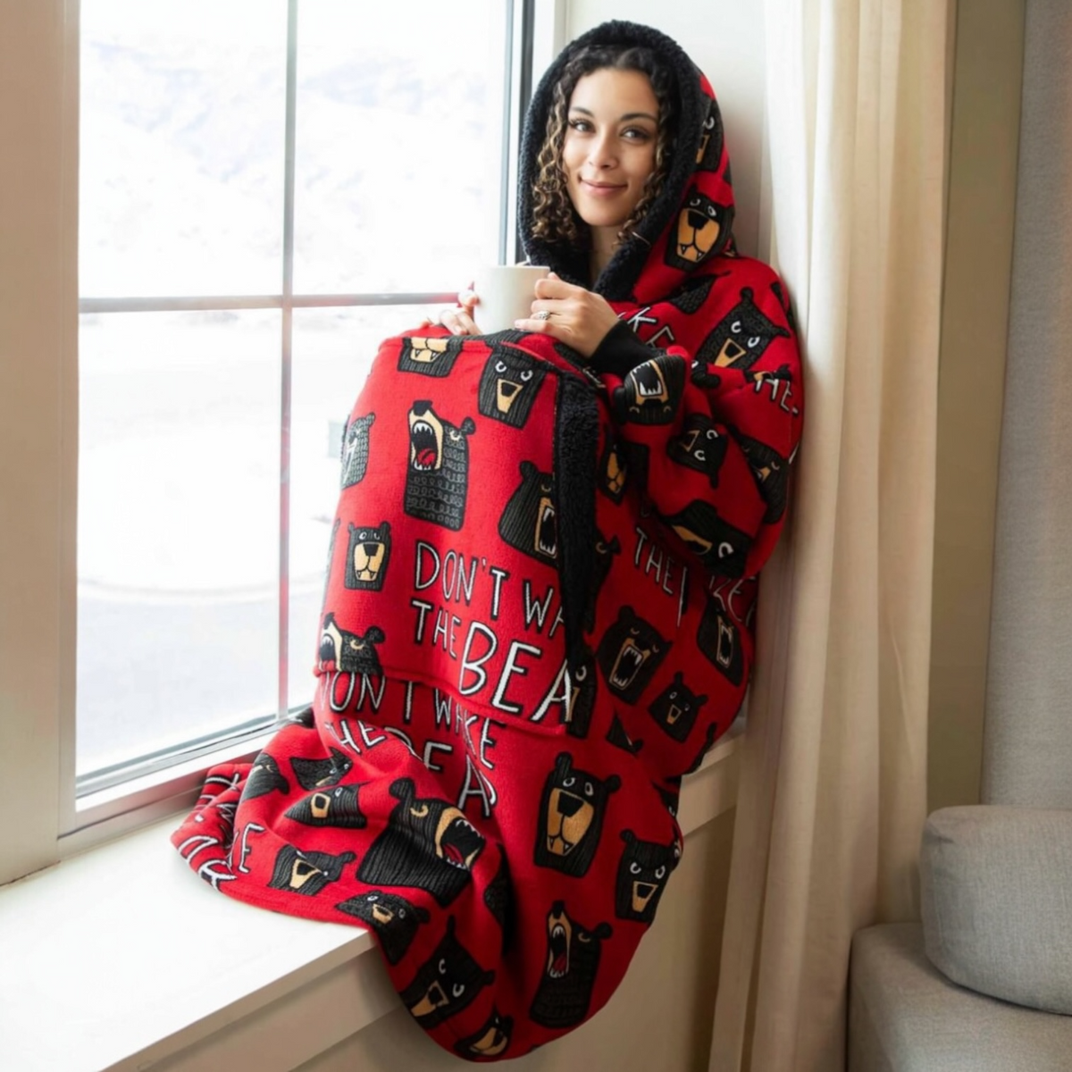 Don't Wake The Bear Blanket Hoodie