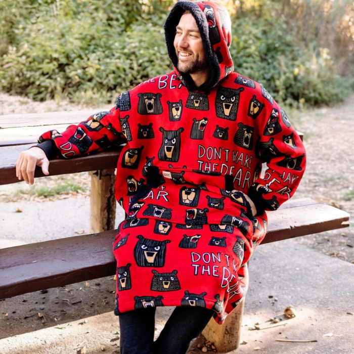 Don't Wake The Bear Blanket Hoodie