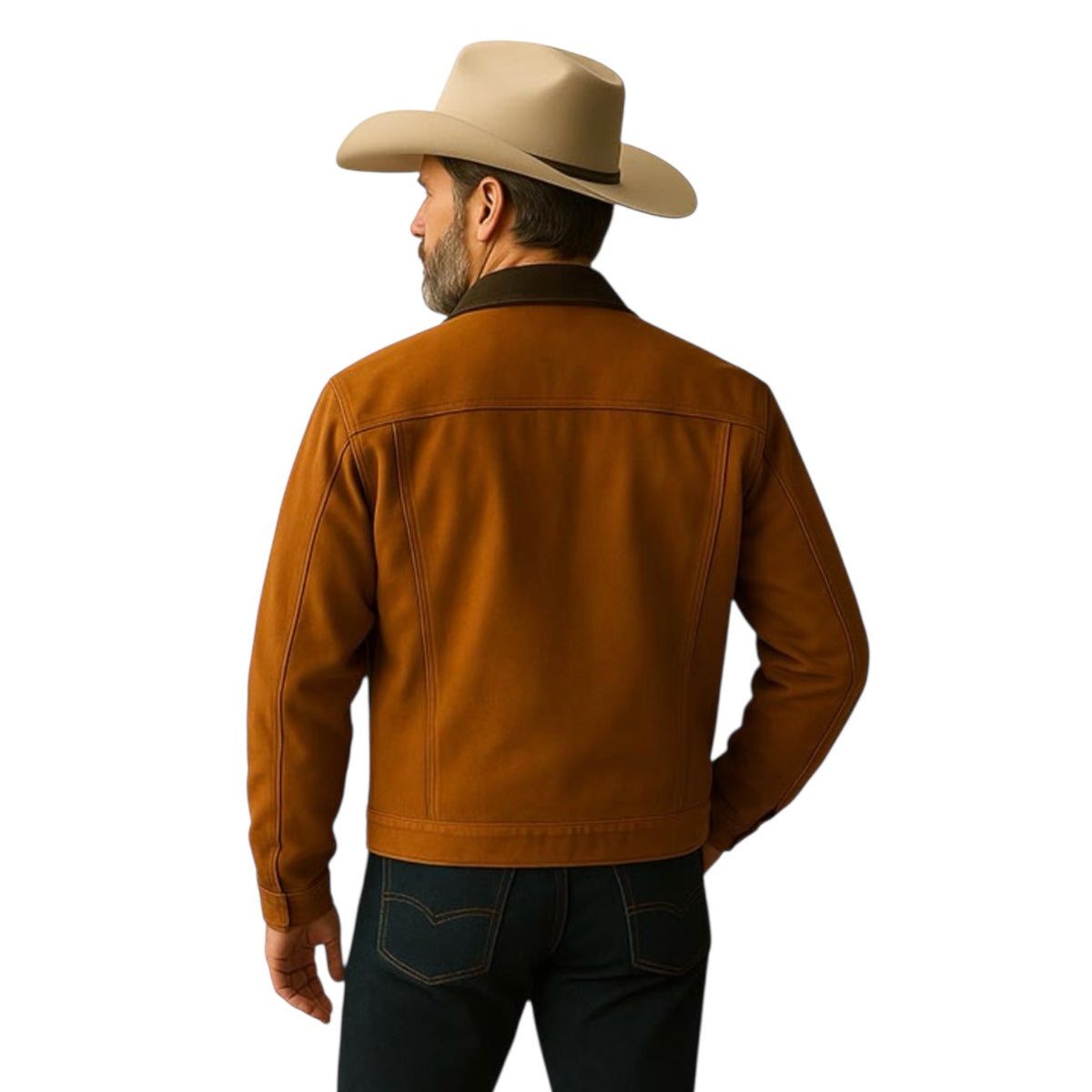 Scully Two-Tone Front Zip Leather Suede Jacket