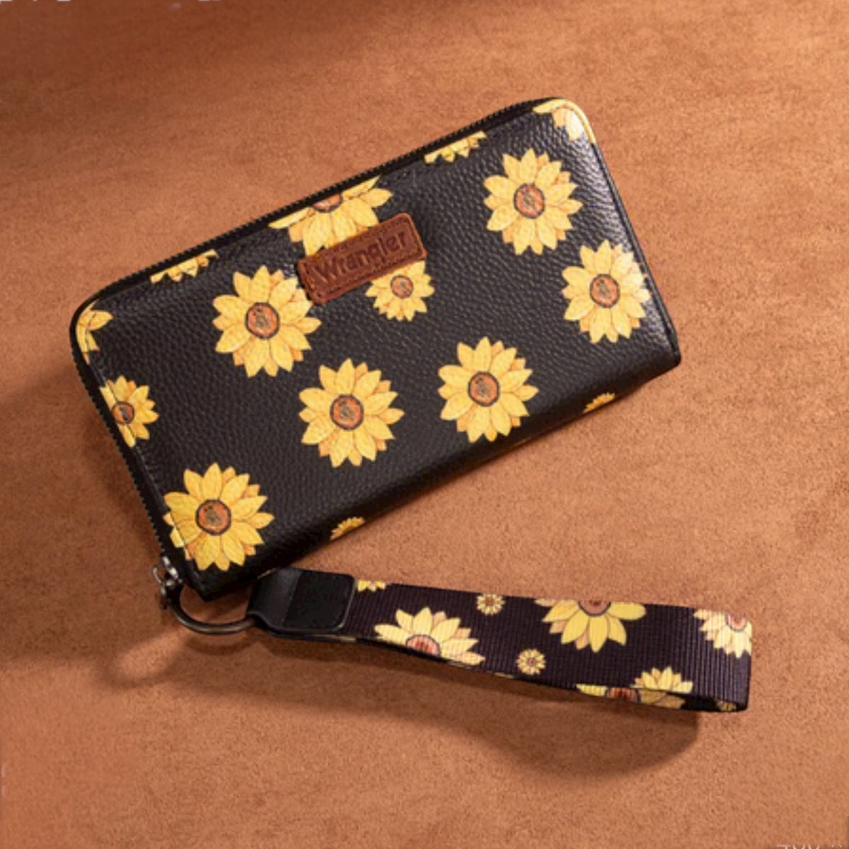 Wrangler Sunflower Print Wristlet