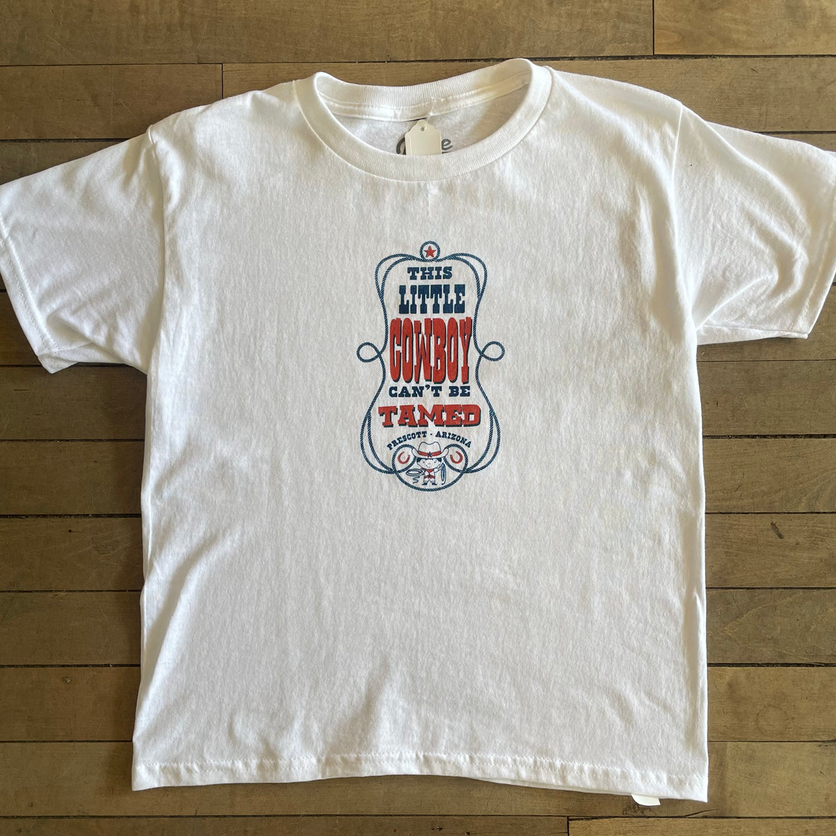 This Little Cowboy Can’t Be Tamed Kids Youth T-Shirt