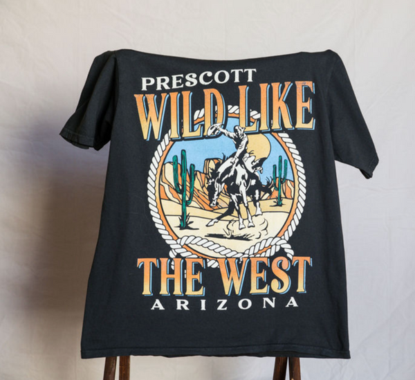 ‘Prescott Wild Like The West Arizona’ Bronc Rider T-Shirt