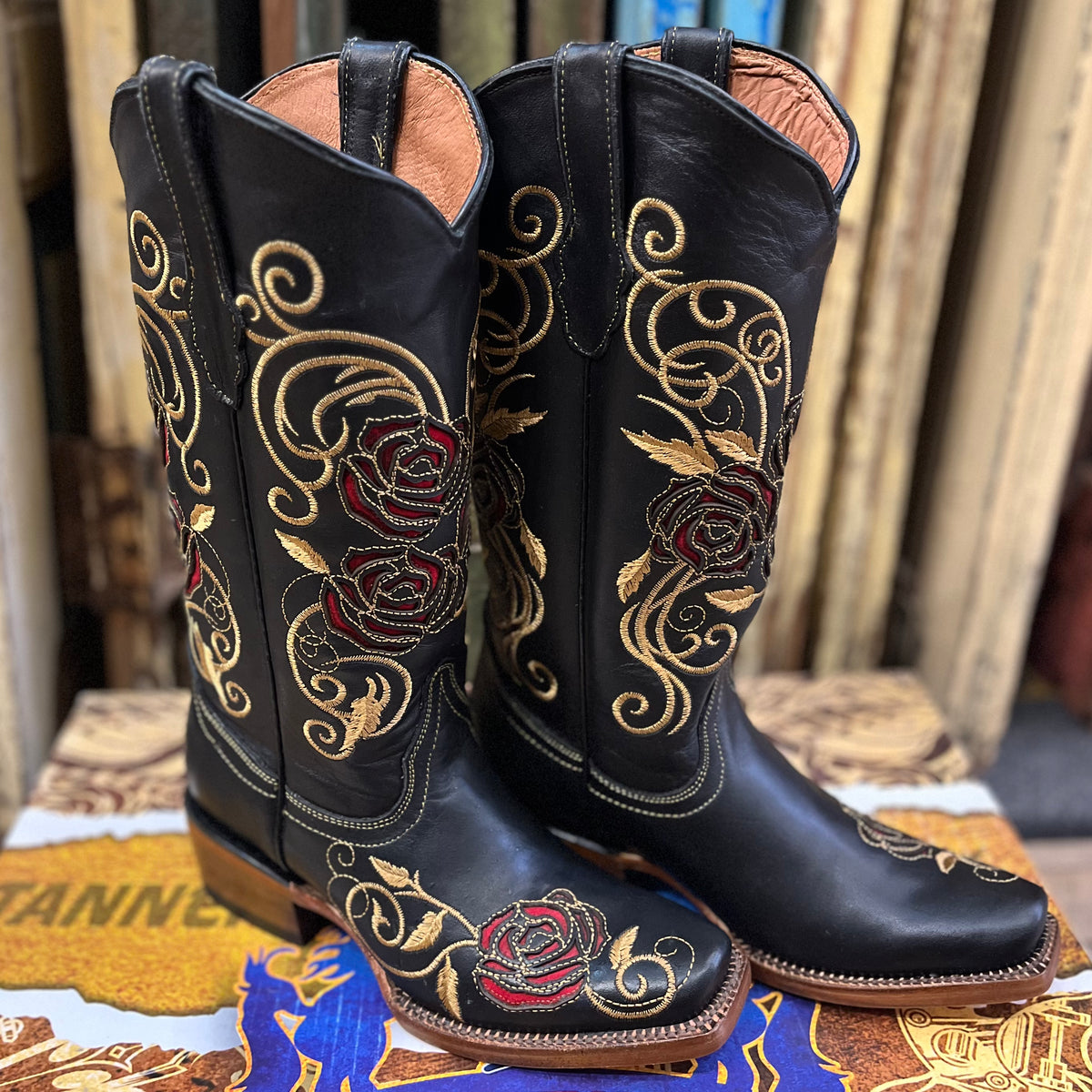 Tanner Mark Rosa Cowgirl Boots