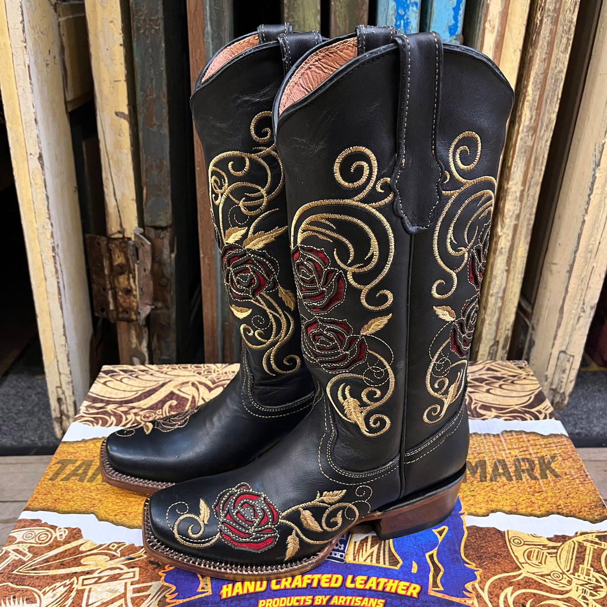 Tanner Mark Rosa Cowgirl Boots