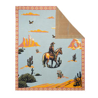 Myra Long Bronco Rider Throw Blanket