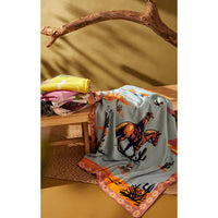 Myra Long Bronco Rider Throw Blanket