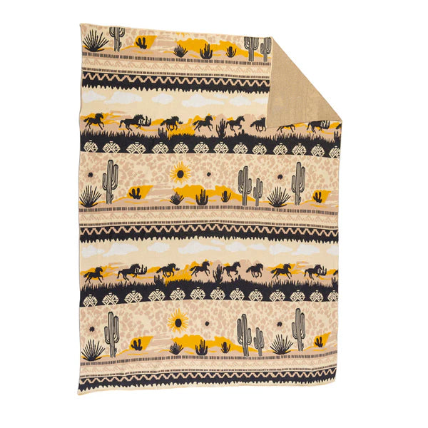 Myra Wild Horse Canyon Throw Blanket