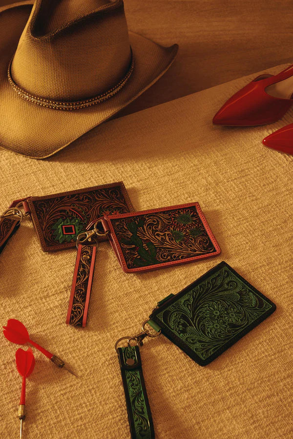 Myra Pride Of Prickly Pears Credit Card Holder In Teal