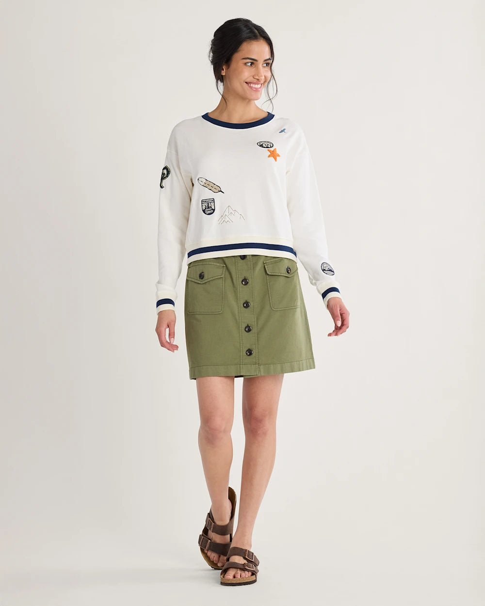 WOMEN'S GRAPHIC FRENCH TERRY CREWNECK