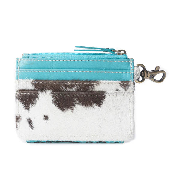 Myra Wildflowers Of The Prairie Credit Card Holder In Teal
