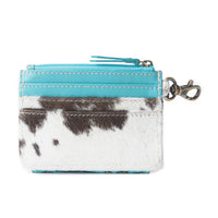 Myra Wildflowers Of The Prairie Credit Card Holder In Teal