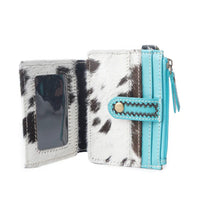 Myra Wildflowers Of The Prairie Credit Card Holder In Teal