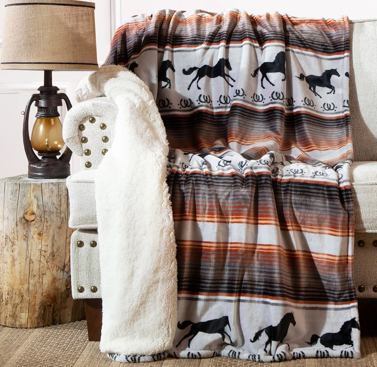 Plush Sherpa Throw Blankets