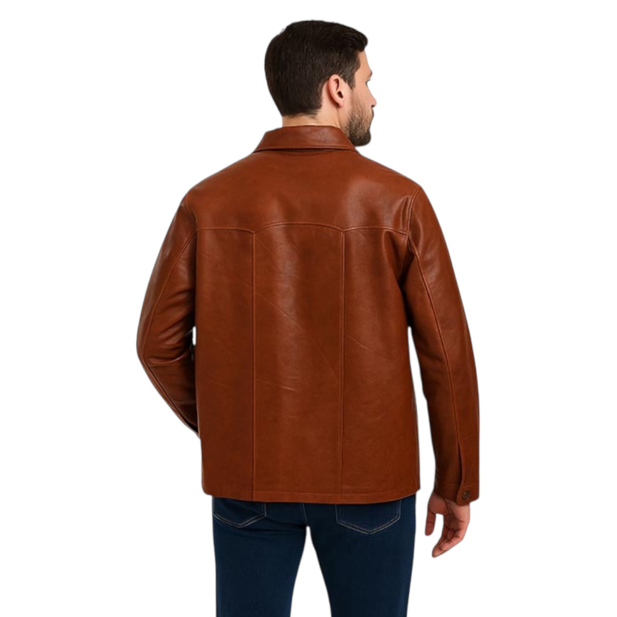 Scully Western Leather Button Up Shirt Jacket