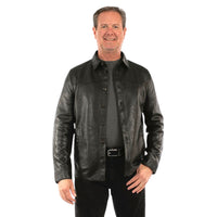 Scully Western Leather Button Up Shirt Jacket