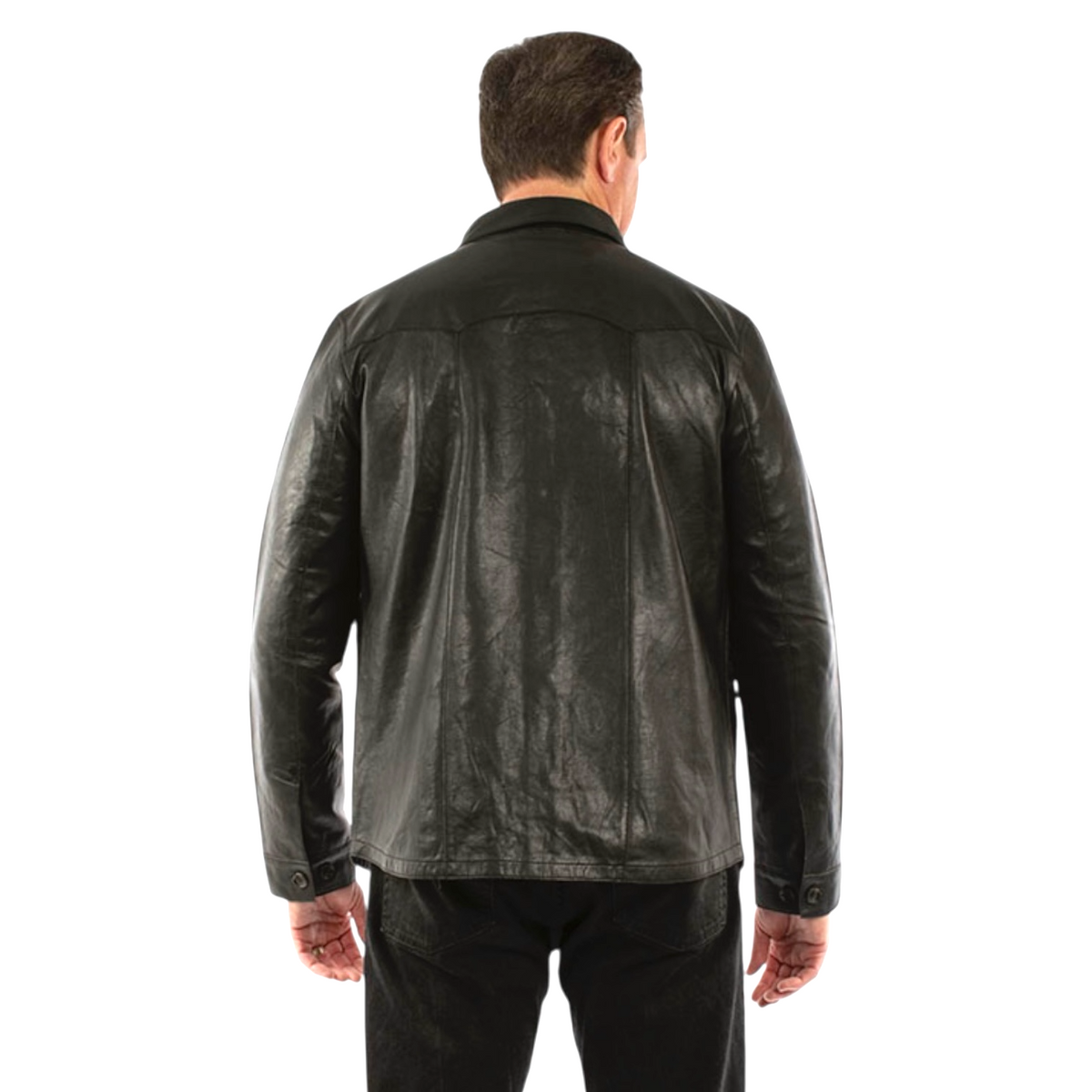 Scully Western Leather Button Up Shirt Jacket