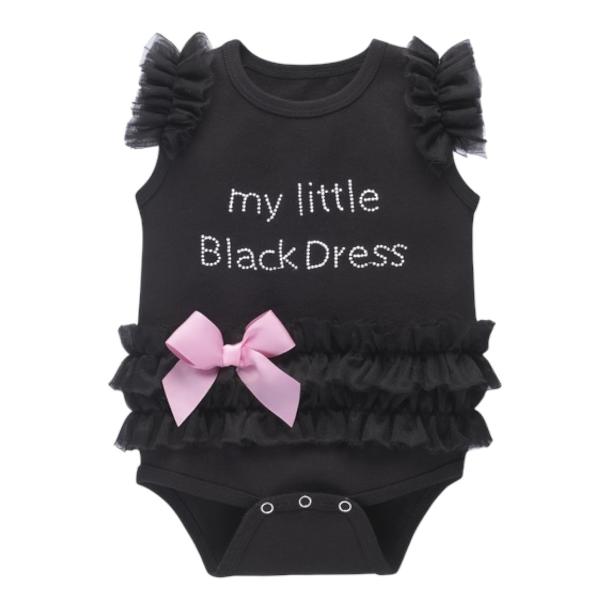 Baby ‘My Little Black Dress’ Tutu Onesie￼