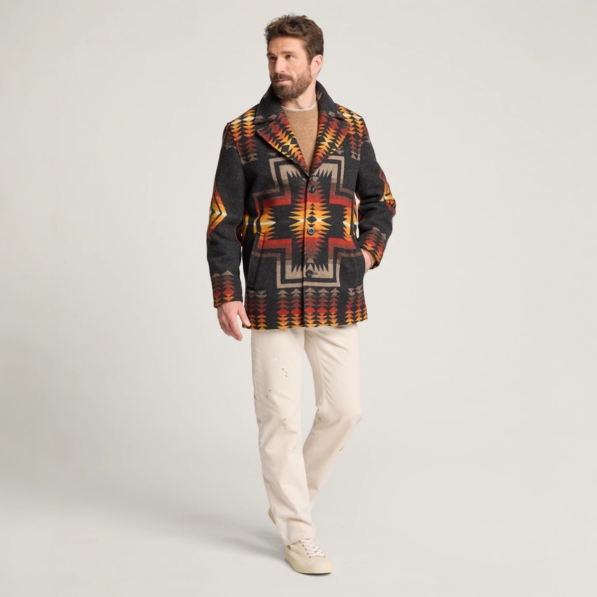 Pendleton Men’s Harding Heritage Wool Overcoat