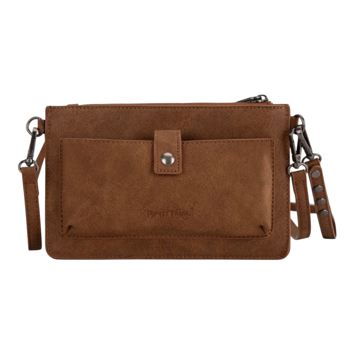 Trinity Ranch Floral Aztec Tooled Collection Clutch/Crossbody