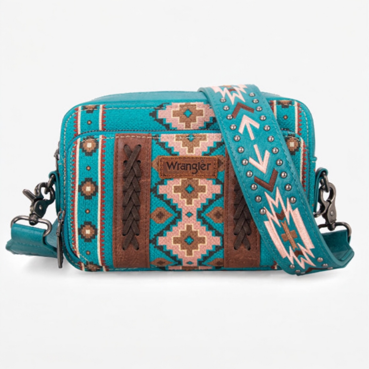 Wrangler Aztec Printed Crossbody Purse