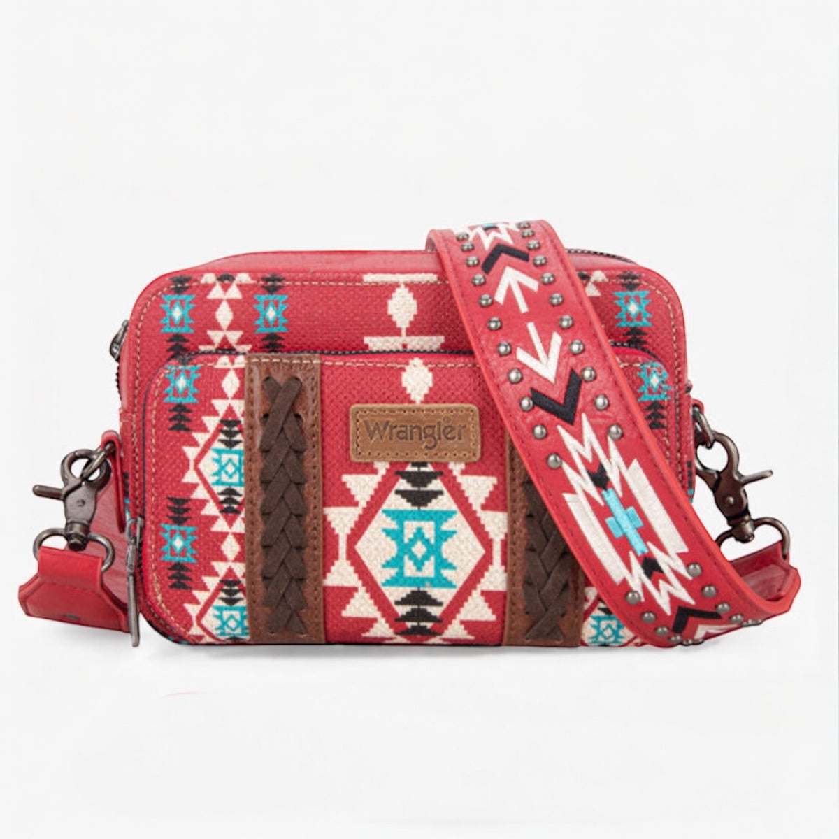 Wrangler Aztec Printed Crossbody Purse