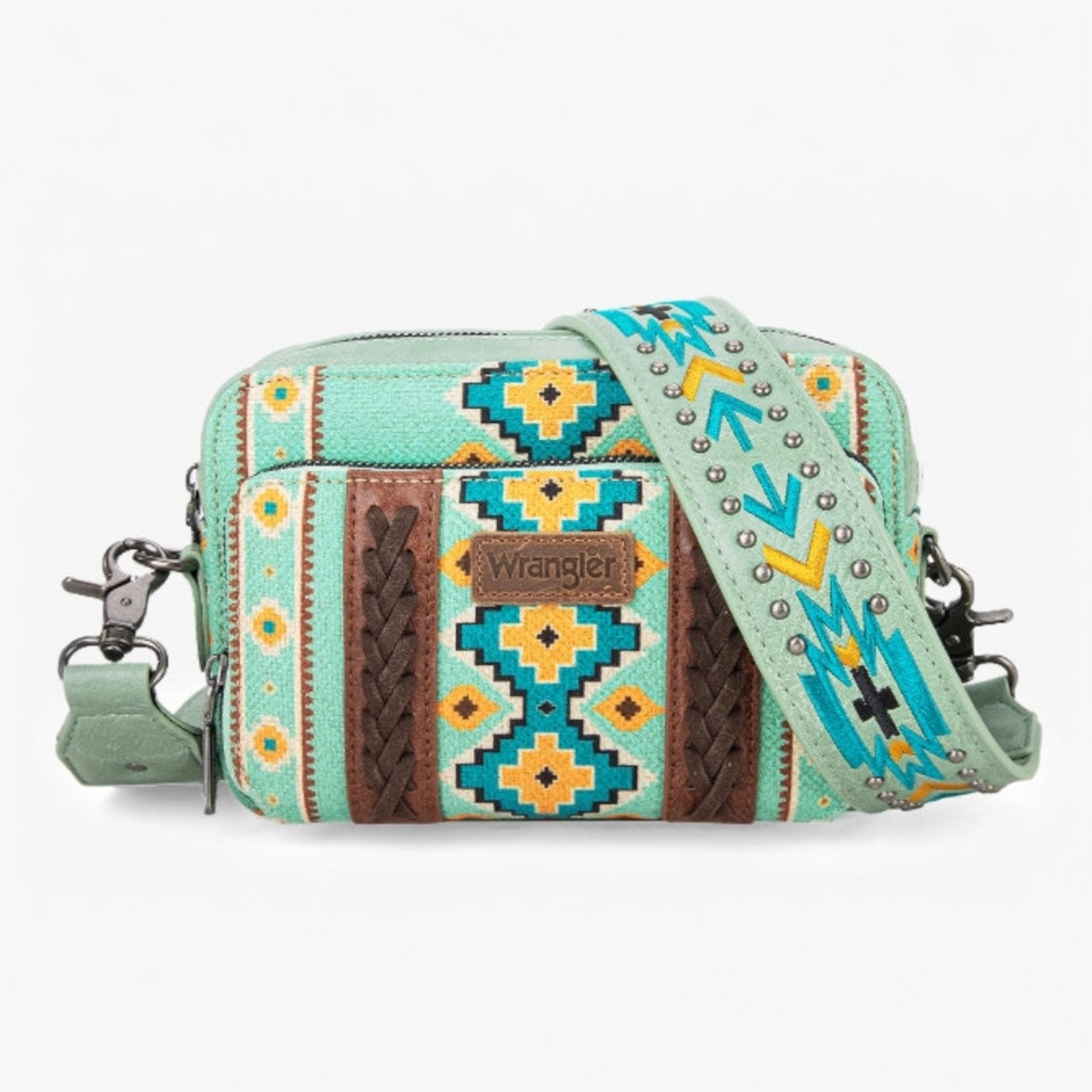 Wrangler Aztec Printed Crossbody Purse