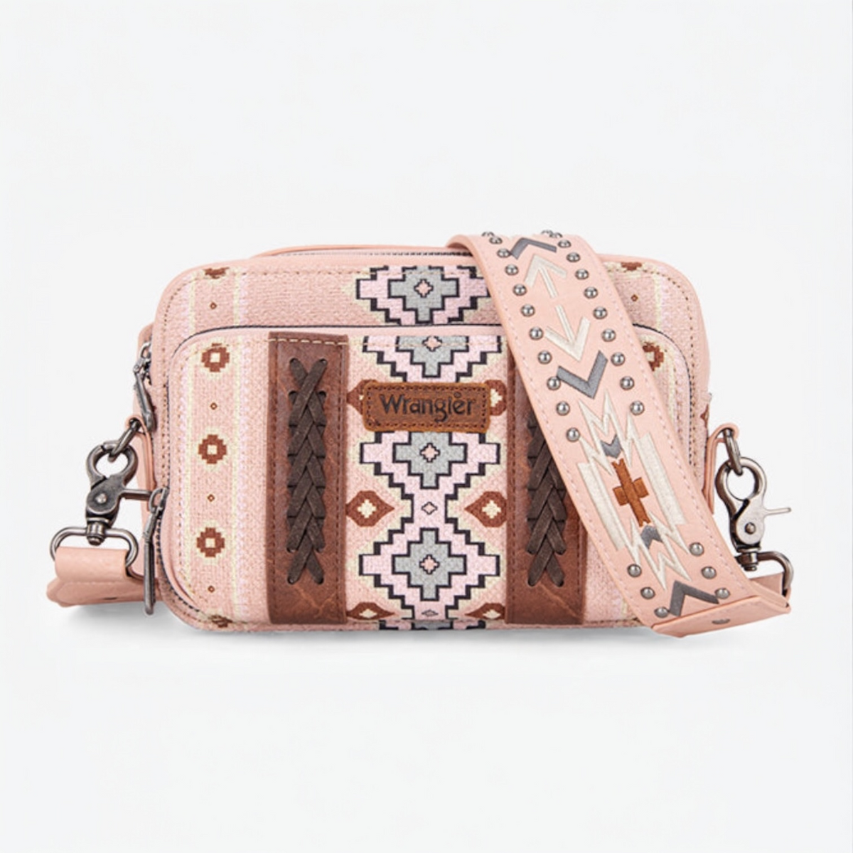 Wrangler Aztec Printed Crossbody Purse
