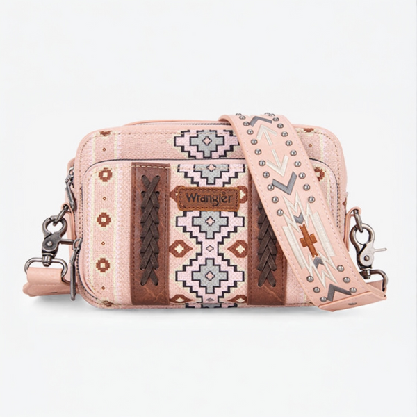 Wrangler Aztec Printed Crossbody Purse