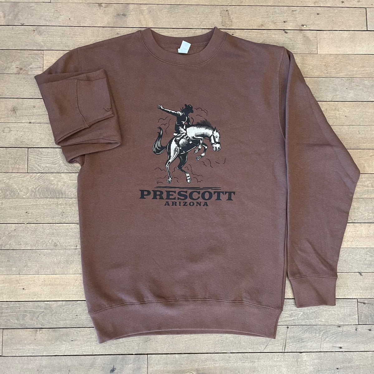 Prescott Arizona Cowboy Bronc Rider Crewneck