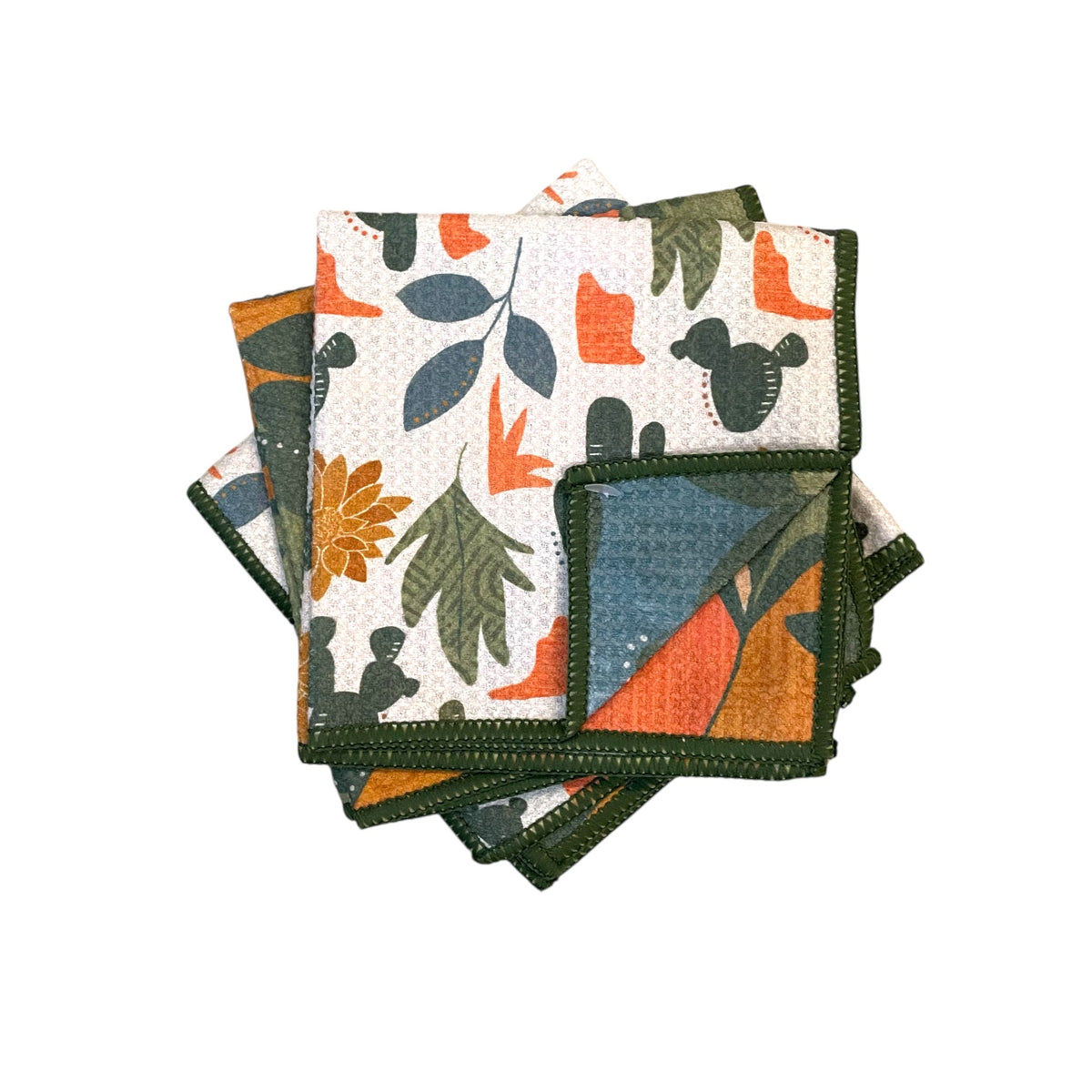 Set of Three Cool Cacti Earth Cloths