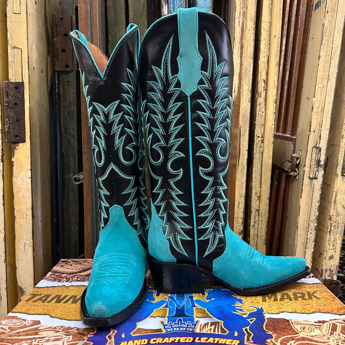 Tanner Mark Sweetwater Women’s Turquoise Suede Boots