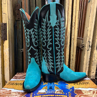 Tanner Mark Sweetwater Women’s Turquoise Suede Boots