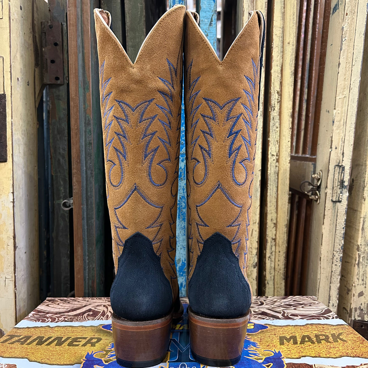 Tanner Mark Auburn Women’s Triad Navy Blue Suede Boots