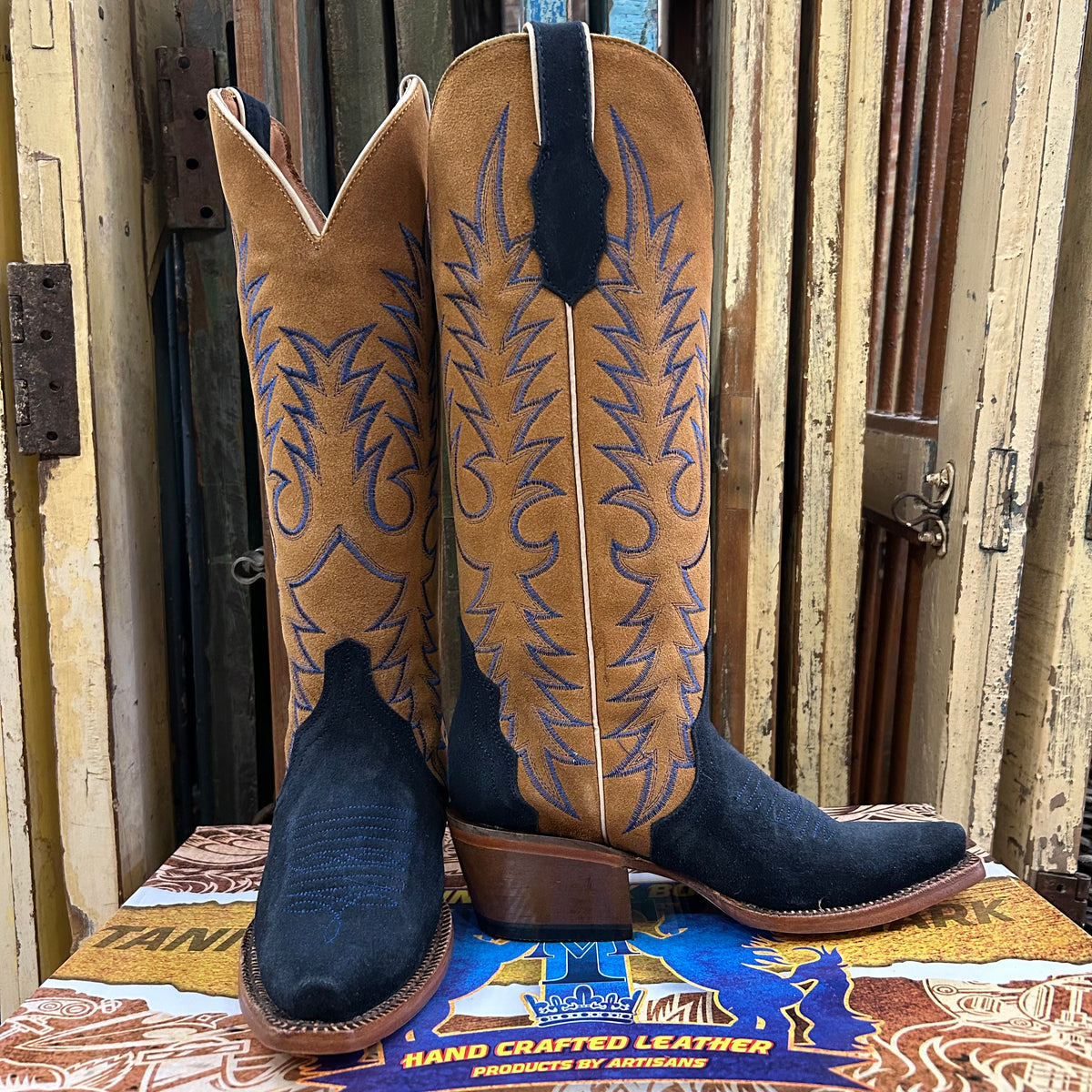 Tanner Mark Auburn Women’s Triad Navy Blue Suede Boots