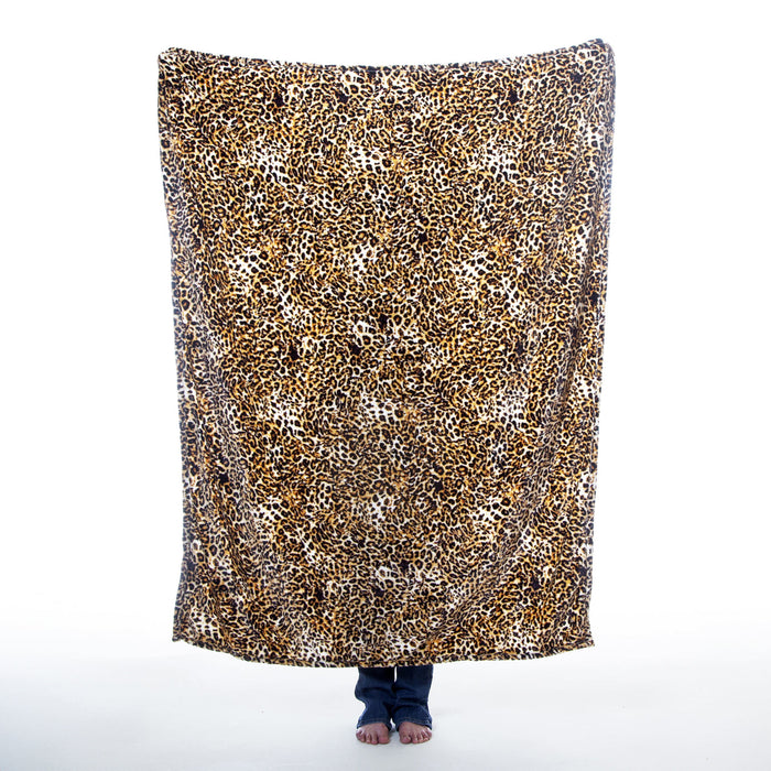 Leopard Plush Travel Blanket