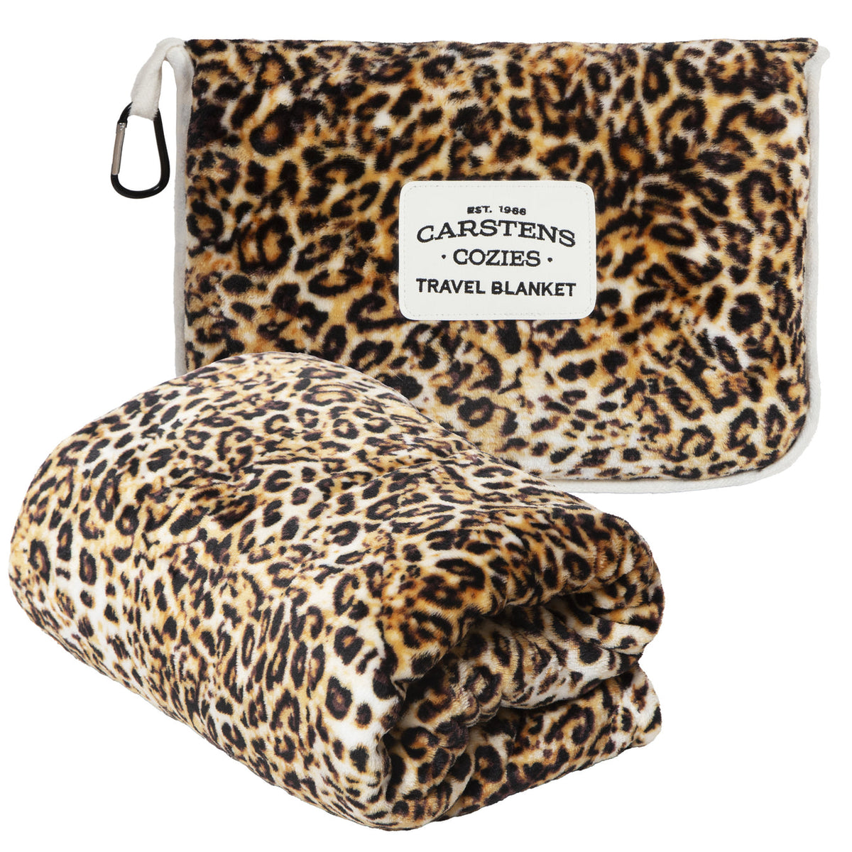 Leopard Plush Travel Blanket