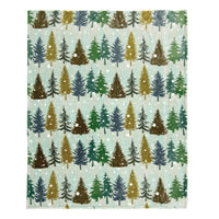 Snowflake Forest Plush Travel Blanket