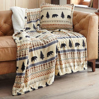 Bear Sherpa Throw Blanket