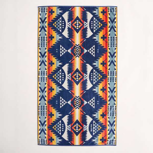 Pendleton Nehalem Navy Jacquard Spa Towel